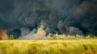 New fires burning near the Barkly Hwy in the Northern Territory were deliberately lit, firefighters say. Photo Credit NSW Rural Fire Service Strike Team 4