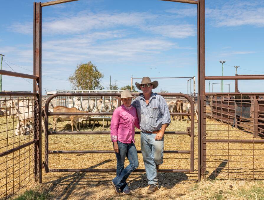 Tenielle and Clancy Middleton of 5M Livestock Services currently manage the Hughenden saleyards. The operators took over the lease in May 2021 and have seen continued growth in the number of cattle coming through the facility. Picture: Zoe Thomas