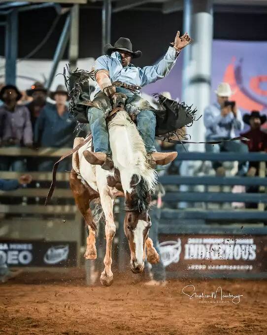 Territory cowboy Jason Craigie took home two coveted buckles in the 2023 Indigenous Rodeo Championships. 