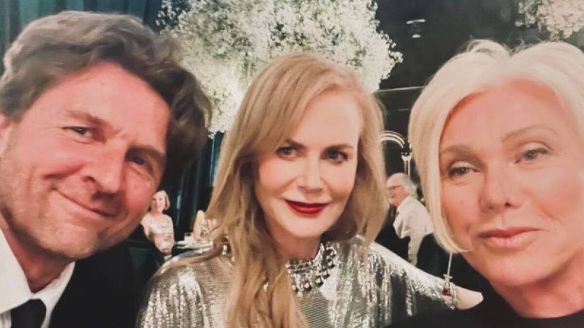 John Polson, Nicole Kidman and Deborra-Lee Furness at the Mexico City wedding. Picture Instagram