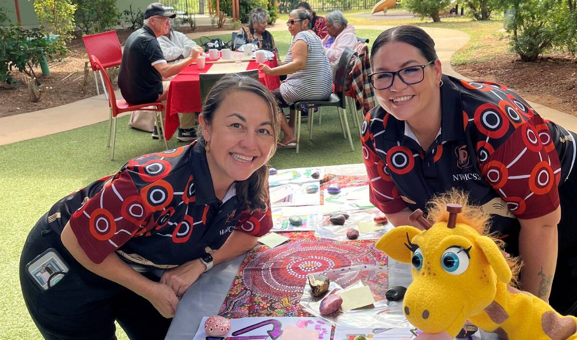 Ngukuthati Children and Family Centre manager Willanna Morris and family support coordinator Kaitlin Daley during Reconciliation Week activities. Picture supplied