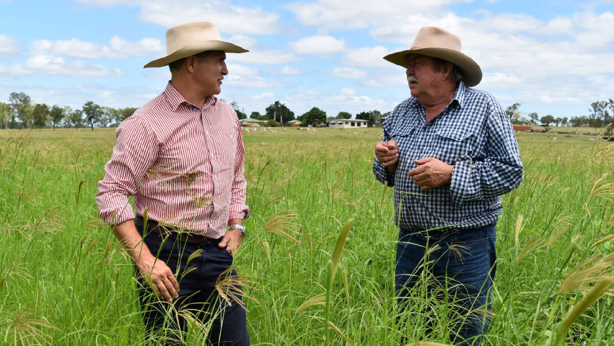Traeger MP and KAP leader Robbie Katter with producer John Brownson. Picture supplied