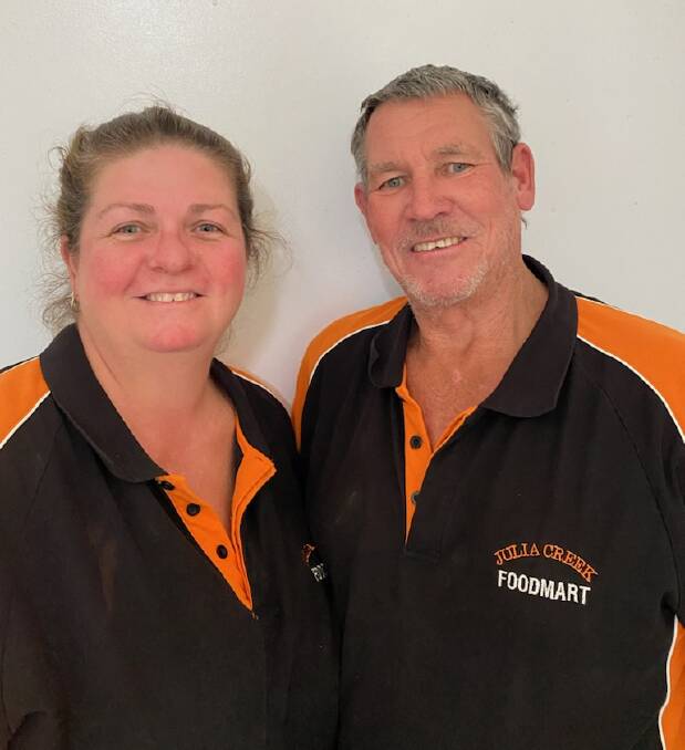 At the Julia Creek Foodmart, owners Leah and Steven Laidlow, said they would welcome an expansion of the freight subsidy to their region. Picture: Supplied