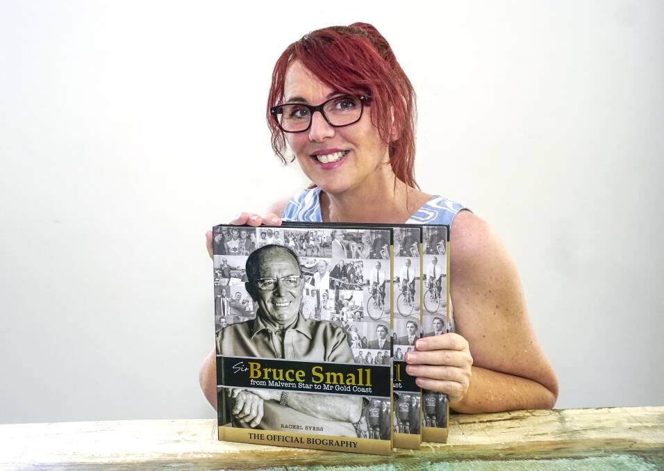 Author Rachel Syers with the new Sir Bruce Small biography. Picture supplied