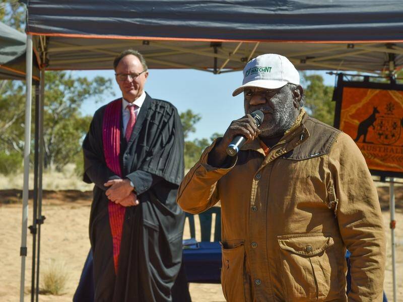 Raymond Webb has welcomed the granting of native title over a Northern Territory station. (Supplied by Central Land Council/AAP PHOTOS)