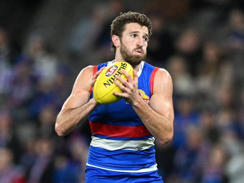 Marcus Bontempelli is optimistic about being able to play for the Bulldogs against the Kangaroos. (James Ross/AAP PHOTOS)