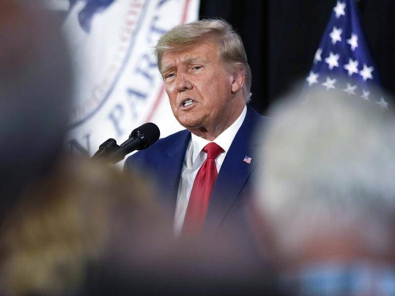 Despite multiple legal challenges, Donald Trump is the frontrunner for the Republican Party in 2024. (AP PHOTO)